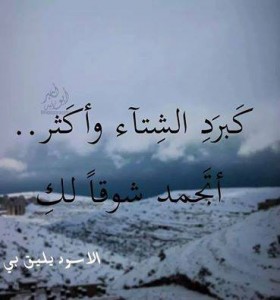 كبرد الشتاء و أكثر أتجمد شوقا لك